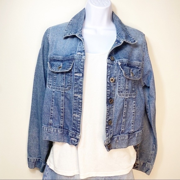 SILVER JEANS Jacket, Light Wash, Slightly Cropped - Picture 1 of 8